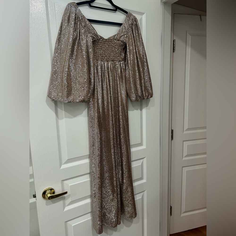 Show Me Your MuMu Metallic Midi Dress